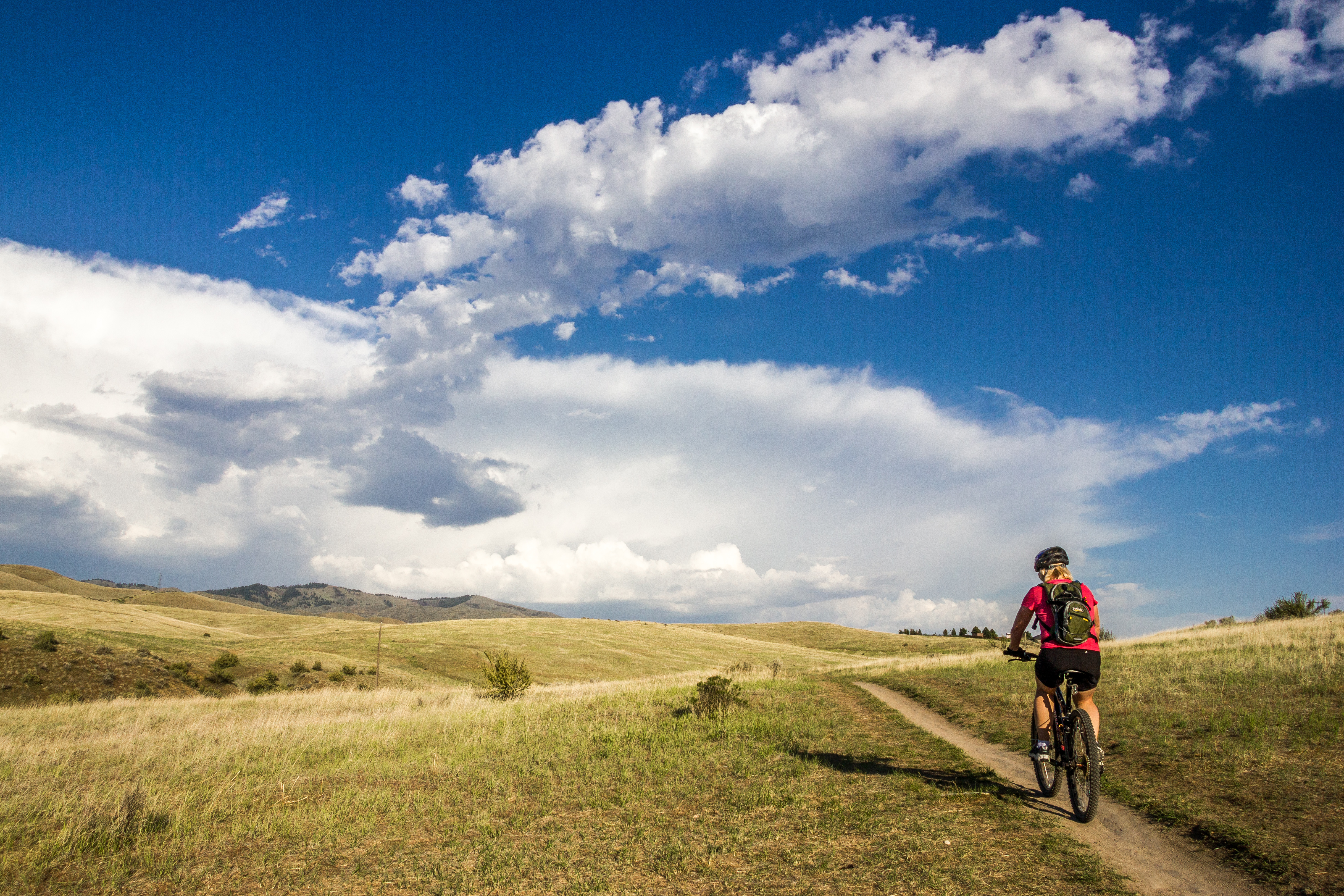 Biker on Foothills trail.